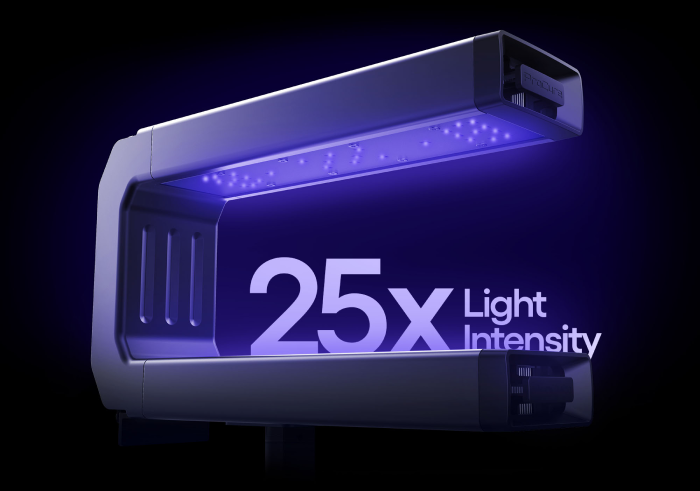 25x light intensity