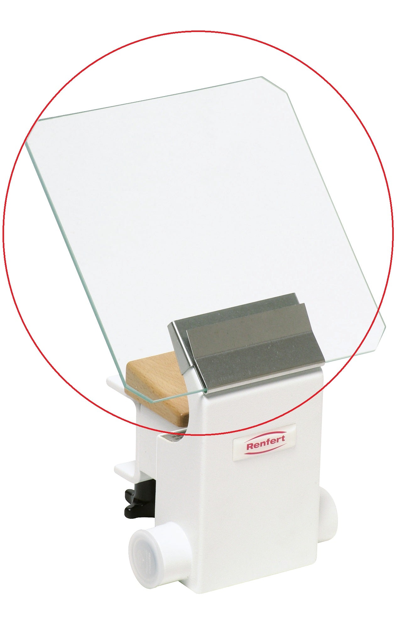 Renfert Glass shield with holder (for suction mouth)